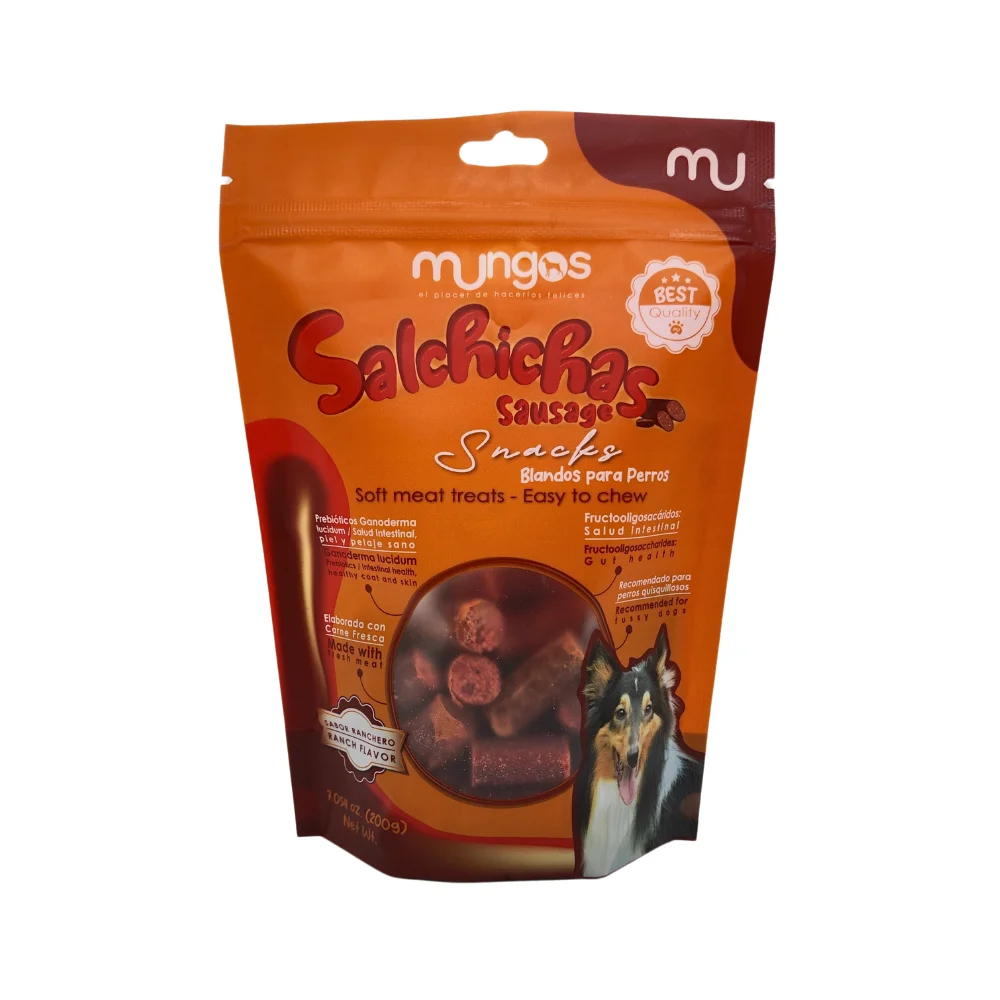 Salchichas blandas para perros con Carne fresca Mungos Salchichas 200g