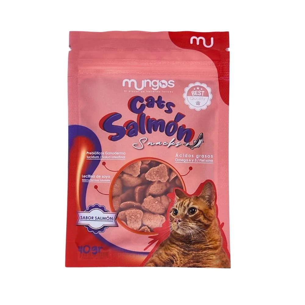 Suplementos, vitaminas, Galletas y Snacks saludables para perros y gatos - Productos funcionales y saludables - mungos.co Mungos Cats Salmon 40 gramos Con probióticos y probióticos