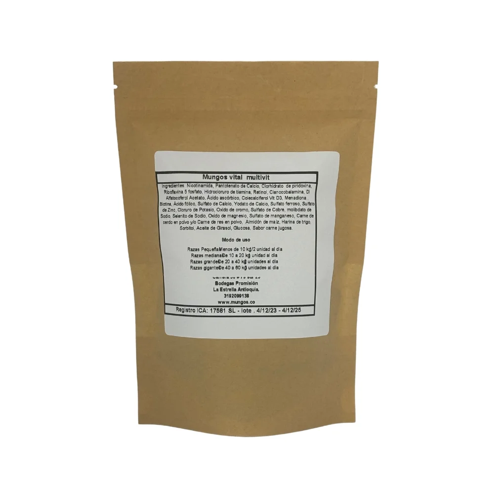 Suplementos, vitaminas, Galletas y Snacks saludables para perros y gatos - Productos funcionales y saludables - mungos.co Refill Mungos multivit - Opción biodegradable.