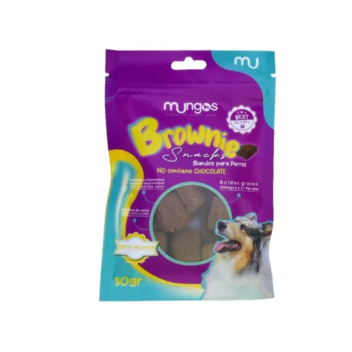 Mungos Brownies: Deliciosos galletas blandas para perros tipo Brownies,