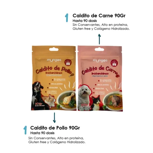 Combo Mungos Caldito de Pollo + Caldito de Carne