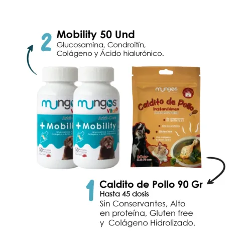 Combo Mobility x 100 + Mungos Caldito de pollo