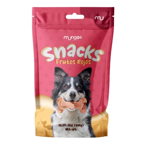 Galletas y Snacks blandos para perros - Mungos Chips frutos rojos 1000 gr